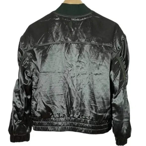 Free People | Satin Green Bomber Jacket NWT! - Picture 4 of 11